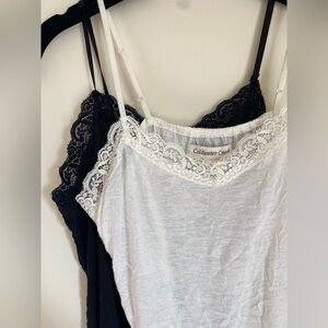 Vintage Layered Lace Tanks // set of 2